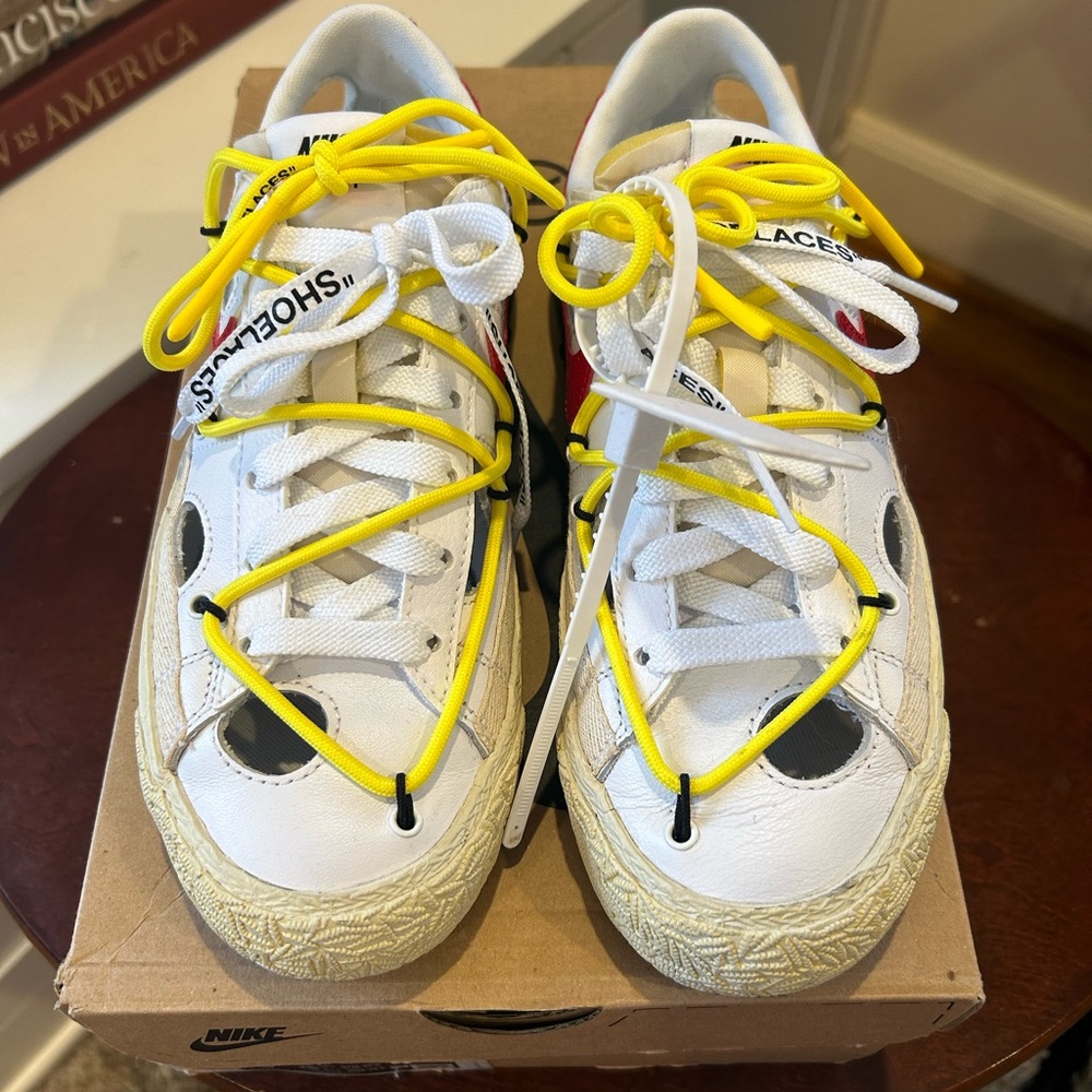 Off-White x Blazer Low White University Red